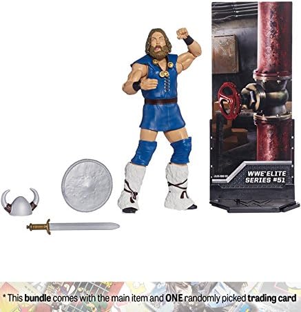 Berzerker: WWE x Elite Collection Action Figure + 1 Official WWE Trading Card Bundle (DXJ35)