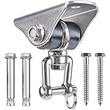 SELEWARE Anti-Squeaking Swing Hanger Stainless Steel Swing Set Hook Ceiling Mount Bracket for Hammock Chair Toddler Swing Yoga Swing Punching Bag
