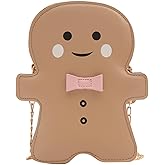Christmas Purses for Women Gingerbread Man Cute Crossbody Bag Holiday Chain Lightweight Novelty Pocketbooks