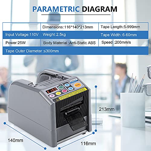 Frifreego Automatic Tape Dispenser Electric Tape Cutting Machine with