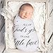 Ocean Drop 100% Cotton Muslin Swaddle Baby Blanket - God’s Grace’ Quote with Gift Box for Baptism, Christening Gift, Godson, Goddaughter, Neutral, Baby Shower – Super Soft, Breathable, Large 47x47”