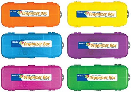 Bazic Slider Pencil Case Assorted Colors In Pdq (Pack Of 36)