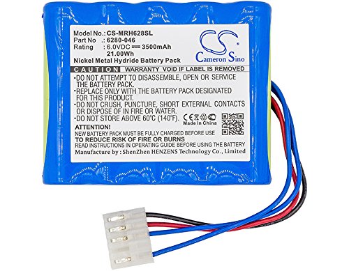 Cameron SinoBattery Ni-MH 6.00V 3500mAh / 21.00Wh Compatible With Monarch 6280-046, Fits Monarch BBX/ DBX/ PBX/ VBX/ BBL/ DBL/ PBL