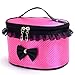 DZT1968 Handle Large Cosmetic Bag Travel Makeup Organizer Case Holder (Hot pink)