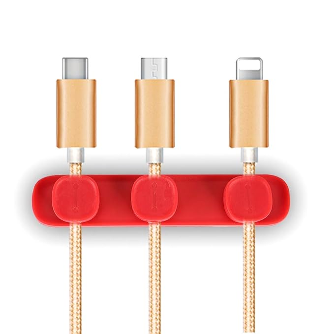 Cable Clip, Merssyria Desktop Cord Management with 3Pack Cable Buckles