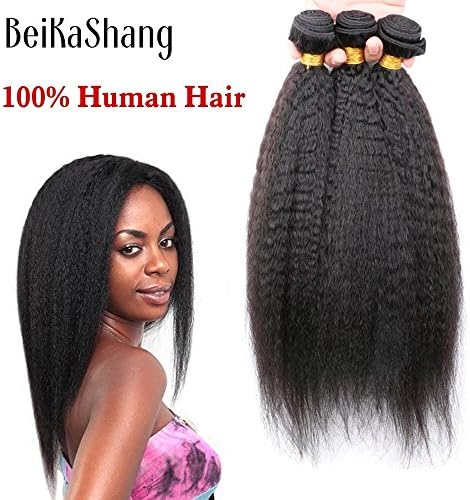 Brazilian Virgin Hair Kinky Straight 3Bundles 100% Human Hair Brazillian Yaki Straight Hair Brazilian Virgin Hair Coarse Yaki 28x30x30