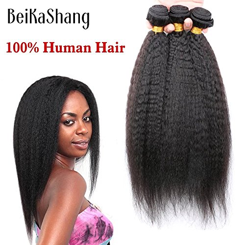 Brazilian Virgin Hair Kinky Straight 3Bundles 100% Human Hair Brazillian Yaki Straight Hair Brazilian Virgin Hair Coarse Yaki 28x30x30