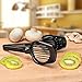 Flexzion Stainless Steel Multipurpose Slicer - Egg Mushroom Strawberry Tomato Kiwi Fruit Cutter Divider Separator with Seven Blades Long Handle Cooking Kitchen Home Gadgets Tool Accessories Black