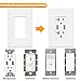 ENERLITES Screwless Decorator Wall Plates Child Safe Outlet Covers, Size 1-Gang 4.68