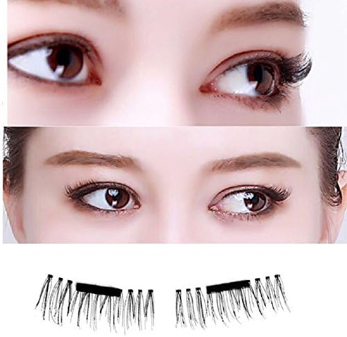 KNOWSTAR 3D Magnetic False Eyelashes Handmade Eyelashes Extension Natural Easy Use Reusable 1 Pair Fake Eyelashes