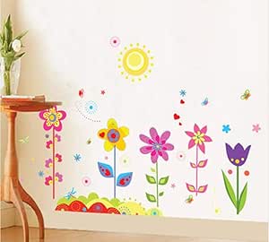 Zxfcczxf Flores Creativas Plantas Sol Pegatinas Pegatinas De Pared Para