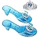 Girls Costume Glass Slippers for Frozen Snow Queen Princess Shoes+Free Princess Crown