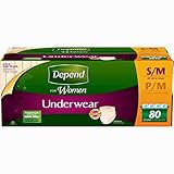 Depend Women Maximum Absorbency Underwear Small/Medium, 80-Count