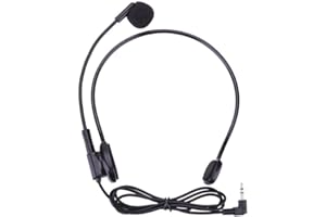 1M Black Wired Microphone Cable Head-Mounted Headset Flexible Wired Boom Amplifie Condenser Practical Treatment