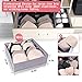 Drawer Organizer Dresser Drawer Organizer Divider Washable Large Bra Sock Underwear Tie Cloth Organizer Foldable Closet Storage Box Drawer Polyester Fabric For Baby Cloth Panties Belts Set of 6,Gray