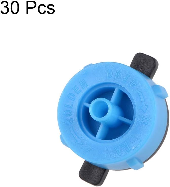 sourcing map Pressure Compensating Dripper 4GPH 16L/H Emitter for Garden Lawn Drip Irrigation with Barbed Hose Connector Plastic Black Blue 30pcs - Image 4