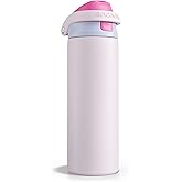 ENCOOL Leakproof Insulated Water Bottle with Straw Dual-Sip Water Bottle Bag-Safe Design for Work, Commute & Gym – Keeps Drinks Cold All Day, 24 oz, Lilac Purple