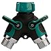 2 way Garden Hose Splitter with Comfortable Rubberized Grip for Easy Garden Life,FULL METAL BODY Y Ball Valve Hose Connector Fits With Outdoor Faucet, Sprinkler / Drip Irrigation Systems
