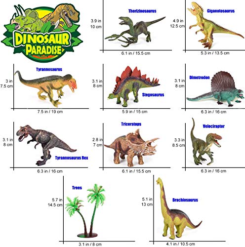 AINOLWAY Dinosaurier-Spielzeug Dinosaurierfiguren mit Aktivitätsspielmatte Lernspielset für Dinosaurier, um EIN Dino… – Bild 6