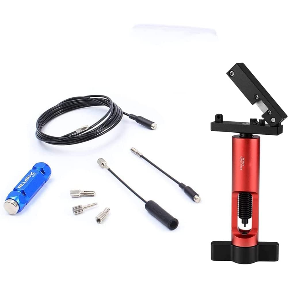 BESNIN Internal Cable Routing Kit, Bike Frame Fishing Tool for Hydraulic Brake Hose, Gear & Brake Cables, Di2 E-Tube Wires with Barb Driver & Hose Cutter (Pro Kit, Routing Tool + Red Hose Cutter)