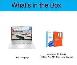 HP 14 Inch Laptop Student Business, with Office