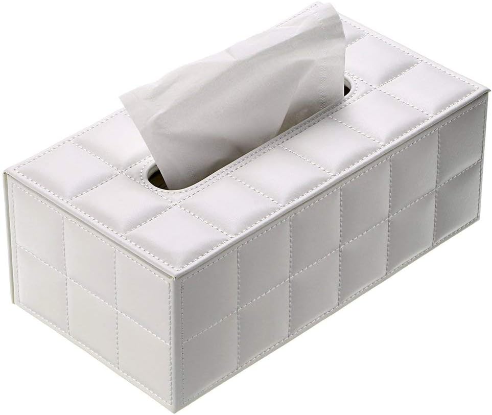 MJ-Brand Elegante Soporte de Caja de pañuelos de Cuero de ...