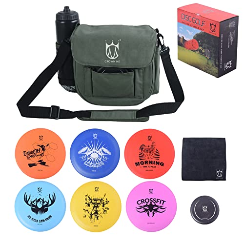 CROWN ME Disc Golf Set, Disc Golf Starter Set,Includes 1pc Bag with