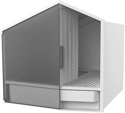 Lezdpp Grand Espace Litiere For Chats Bol De Fournitures For Animaux Toilette For Chat Semi Ferme Forme Cat Can Unique Amazon Fr Cuisine Maison