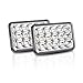 Catinbow Pair 4x6 LED Headlights 45W Rectangular H4 Plug H4656 H4651 4652 H4652 H4666 H6545 4651 Hi/Low Beam LED Sealed Beam Headlight 4X6 Assembly for Jeep Wrangler Freightliner Kenworth Peterbilt