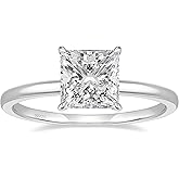 EAMTI 2CT 925 Sterling Silver Engagement Rings Princess Cut Cubic Zirconia CZ Wedding Promise Rings for Her Stunning Wedding Bands for Women Size 3-11