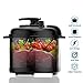Hohm Pressure Cooker Pro, Multi-Functional Electric Pressure Cooker 6 Quart 8 Preset Settings 1000 Watt (Black)