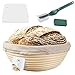 9 Inch Proofing Basket,WERTIOO Bread Proofing Basket + Bread Lame +Dough Scraper+ Linen Liner Cloth for Professional & Home Bakers primary