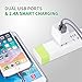 USB Wall Charger Adapter TIMMY 2.4A 12W Dual Port Travel Power Adapter with Lightning Cable 6FT 2PACK USB Data Sync Charging Cord for iPhone X/8/7/6S/Plus/5S/SE/5C/iPad Air/mini