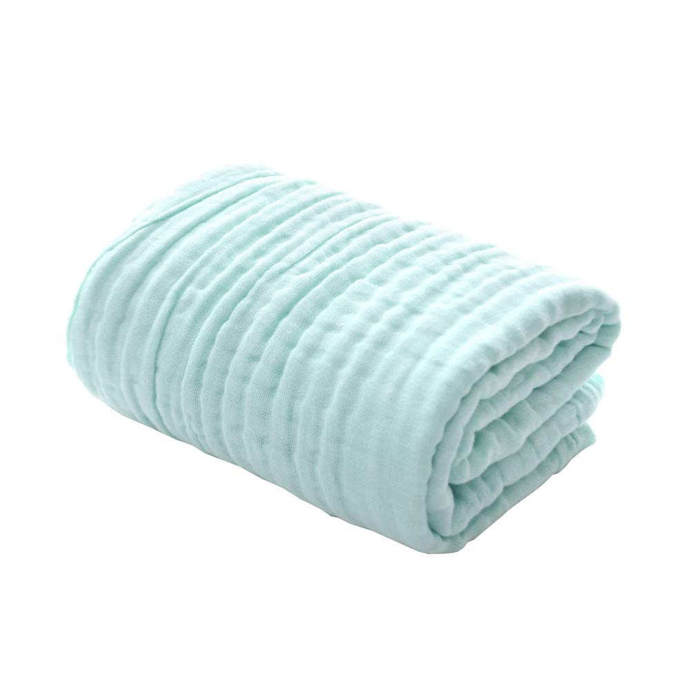 Baby Muslin Bath Towels Natural Organic Cotton- Soft Gauze with 6-Layers Newborn Baby Towel & Swaddle Blanket for Sensitive Skin- Shower Gift