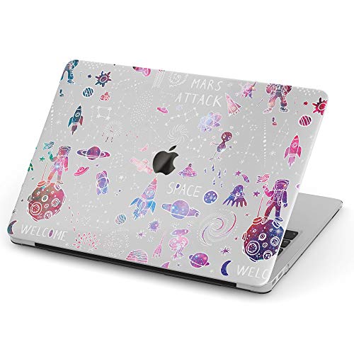 Wonder Wild Mac Retina Cover MacBook Pro 15 inch 12 11 Clear Hard Case Air 13 Apple 2019 Protective Laptop 2018 2017 2016 2015 Plastic Print Touch Bar Cute Watercolor UFO Space Rocket Kids Galaxy