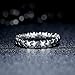 BAMOER 925 Sterling Silver Star Trail Ladies Nice Stacking Engagement Ring for Women Teen Girls Promise Ring Size 6-9 (8)