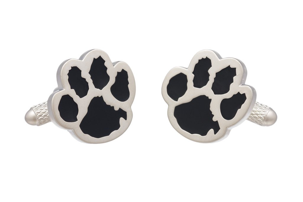 Paw Cufflinks - Cat Dog Animal Paw Print Cufflinks in Onyx Art Cufflink Box