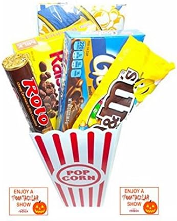 Spooktacular Movie Night Gift Basket ~ With Popcorn, Candy & 2 Free Redbox Movie Rentals (Goobers)