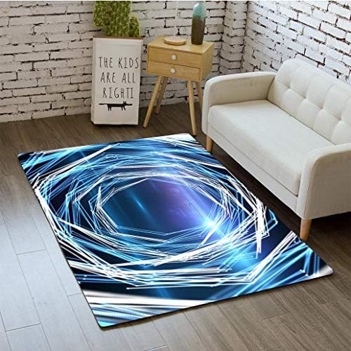 MTSJTliangwan 3D Printing Global Digital mesh Network Blockchain Distributed Ledger Technology Bathroom Carpet Flannel Foam Shower mat Absorbent Living Room Kitchen Door Carpet Floor mat