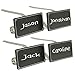 Haute Decor The Original MantleClip Stocking Holder with Chalkboard Icons 4-Pack (Silver) - Personalize Your Christmas Mantel Stocking Hangers with Custom Names