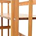 Bookcase Multifunctional Storage Rack 5 Tier Bookshelf Bamboo Natural