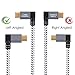 CableCreation [2-PACK] 3Feet Left Angle Micro USB 2.0 Braided Cable, 90 Degree Vertical Left USB 2.0 A Male to Micro USB Male with Aluminium Case,1Meter, Space Gray