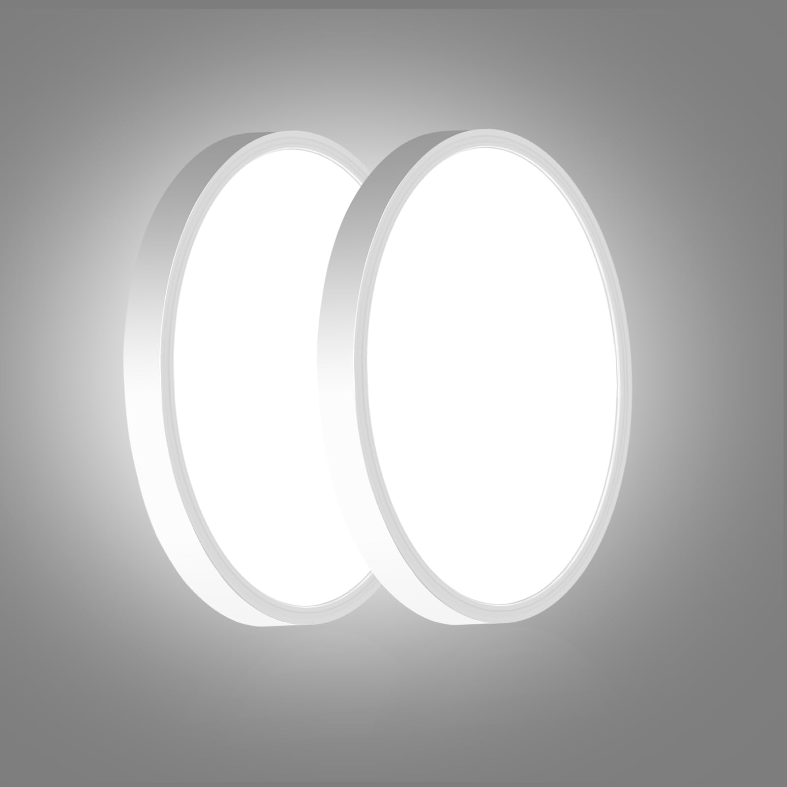 CHARYJOD Bathroom Lights Ceiling, 18W 1620lm 5000K Daylight White Led Ceiling Light for Bathroom,Kitchen Bedroom Living Room Hallway and More,Ceiling Lights 120W Equivalent Waterproof IP44, 9 inch