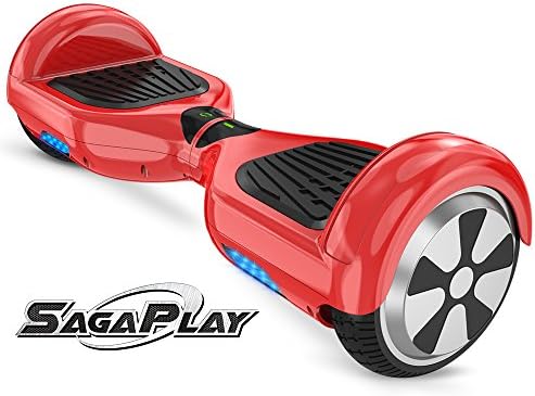SagaPlay F1 Self Balance Board Motorized 2 Wheel Self Balancing Scooter [CSA/UL2272 Certified] All-Terrain Tires Personal Hover Transporter for Kids and Young Adults [Model: F1, Red, Series N20]