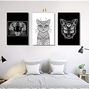 3 Panel Cat Painting Wall Decor for Living...
