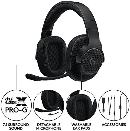 Logitech G433 Wired Gaming Headset, 7.1 Surround Sound, DTS Headphone:X, 40 mm Pro-G Audio Drivers, Lightweight, USB and 3.5 mm Audio Jack, PC/Mac/Nintendo Switch/PS4/Xbox One - Black - Image 4