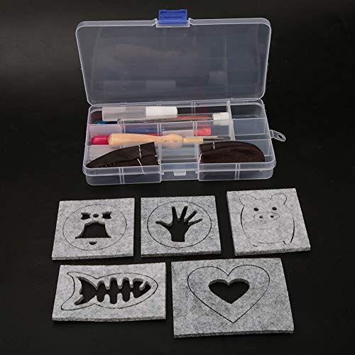 Bicaquu Needle Felting Poke Tool Kits Wool Felt Template Mould DIY Handcraft Accessories - Thumbnail 3