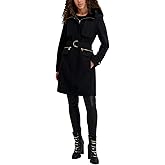 KARL LAGERFELD Women's Zip Front Jacket With Fur Trim Hood