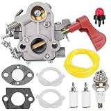 Fuel Li 545008042 545189502 Carburetor for Poulan Pro PP338PT PP033 PP133 PP333 Gas Trimmer Zama C1M-W44 33cc Carb with Tune-Up Kit