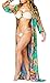 Bathing Suit Cover Ups for Women Chiffon Boho Beach Coverup Swimwear Kimono Cardigan Bikini Swim Cover Up Beach Dress Green